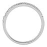 Moissanite Engagement Ring; 1/4 Carat Moissanite Pave Wedding Band In Sterling Silver. Extremely High Quality! Image-3