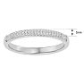 Moissanite Engagement Ring; 1/4 Carat Moissanite Pave Wedding Band In Sterling Silver. Extremely High Quality! Image-5