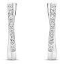 1/4 Carat Lab Grown Diamond Hoop Earrings In Sterling Silver, 1/2 Inch Image-2