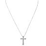 1/2 Carat Diamond Cross Necklace In Sterling Silver, 18 Inches Image-2