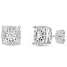 1 Carat Miracle Set Diamond Necklace and Earring Set In Sterling Silver, Cushion Style Image-2