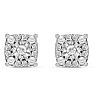 1 Carat Miracle Set Diamond Necklace and Earring Set In Sterling Silver, Cushion Style Image-3