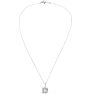 1 Carat Miracle Set Diamond Necklace and Earring Set In Sterling Silver, Cushion Style Image-4
