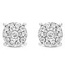 1 Carat Miracle Set Diamond Necklace and Earring Set In Sterling Silver, Round Style Image-3