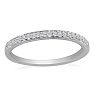 Estate Jewelry 1/10ct Micro Pave Womens Wedding Diamond Band in Sterling Silver Image-3
