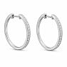 Estate Jewelry 1/4 Carat Natural Diamond Earrings In Sterling Silver, 1 Inch Image-2