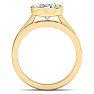 3 Carat Oval Shape Lab Grown Diamond Ring With Matching Band In 14K Yellow Gold, Solitaire Image-4
