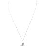 1/3 Carat Natural Diamond Round Cluster Necklace In Sterling Silver Image-2