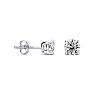 1 Carat Lab Grown Diamond Earrings In Platinum, Basket Setting Image-1