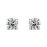1 Carat Lab Grown Diamond Earrings In Platinum, Basket Setting Image-2
