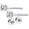 1 Carat Lab Grown Diamond Earrings In Platinum, Basket Setting Image-3