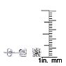 1 Carat Lab Grown Diamond Earrings In Platinum, Basket Setting Image-4
