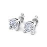 1 1/2 Carat Lab Grown Diamond Earrings In Platinum, Basket Setting Image-3