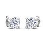1 1/2 Carat Lab Grown Diamond Earrings In Platinum, Basket Setting Image-4