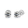 2 Carat Lab Grown Diamond Earrings In Platinum, Basket Setting Image-1