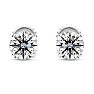 2 Carat Lab Grown Diamond Earrings In Platinum, Basket Setting Image-2
