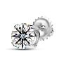 2 Carat Lab Grown Diamond Earrings In Platinum, Basket Setting Image-3