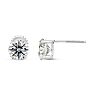 2 Carat Lab Grown Diamond Earrings In Platinum, Basket Setting Image-4