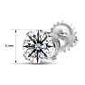 2 Carat Lab Grown Diamond Earrings In Platinum, Basket Setting Image-5