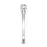 1 Carat Lab Grown Three Diamond Ring In Sterling Silver Image-4