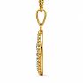1/10 Carat Lab Grown Diamond Cross Medallion Necklace In 14K Yellow Gold Over Sterling Silver Image-3