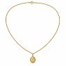 1/10 Carat Lab Grown Diamond Cross Medallion Necklace In 14K Yellow Gold Over Sterling Silver Image-4