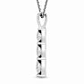 0.15 Carat Lab Grown Diamond Three Stone Necklace In Sterling Silver Image-3