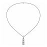 0.15 Carat Lab Grown Diamond Three Stone Necklace In Sterling Silver Image-4