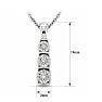 0.15 Carat Lab Grown Diamond Three Stone Necklace In Sterling Silver Image-5
