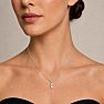 0.15 Carat Lab Grown Diamond Three Stone Necklace In Sterling Silver Image-6