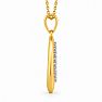 1/4 Carat Lab Grown Diamond Pear Drop Necklace In 14K Yellow Gold Over Sterling Silver Image-3