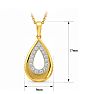 1/4 Carat Lab Grown Diamond Pear Drop Necklace In 14K Yellow Gold Over Sterling Silver Image-5