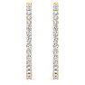 2 Carat Endless Natural Diamond Hoop Earrings In 14K Yellow Gold Image-3