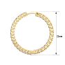 2 Carat Endless Natural Diamond Hoop Earrings In 14K Yellow Gold Image-5