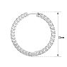2 Carat Endless Lab Grown Diamond Hoop Earrings In 14K White Gold Image-5