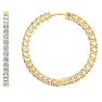 2 Carat Endless Lab Grown Diamond Hoop Earrings In 14K Yellow Gold Image-4