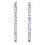 2 Carat Endless Lab Grown Diamond Hoop Earrings In Sterling Silver Image-3