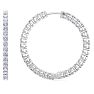 2 Carat Endless Lab Grown Diamond Hoop Earrings In Sterling Silver Image-4