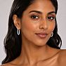 2 Carat Endless Lab Grown Diamond Hoop Earrings In Sterling Silver Image-6