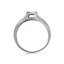 Estate Jewelry 0.05 Carat Natural Pave Diamond Princess Style Engagement Ring In Sterling Silver, Size 6
 Image-3