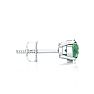 1/2 Carat Green Diamond Stud Earrings, 14 Karat White Gold Image-2