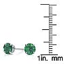 1/2 Carat Green Diamond Stud Earrings, 14 Karat White Gold Image-4