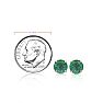 1/2 Carat Green Diamond Stud Earrings, 14 Karat White Gold Image-6