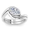 1 Carat Marquise Shape Lab Grown Diamond Ring In Sterling Silver, Solitaire Image-1