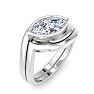 1 Carat Marquise Shape Lab Grown Diamond Ring In Sterling Silver, Solitaire Image-2
