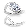 2 Carat Marquise Shape Lab Grown Diamond Ring In Sterling Silver, Solitaire Image-3