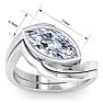 2 Carat Marquise Shape Lab Grown Diamond Ring In Sterling Silver, Solitaire Image-8