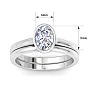 1 Carat Oval Shape Lab Grown Diamond Ring In Sterling Silver, Solitaire Image-6