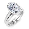 2 Carat Oval Shape Lab Grown Diamond Ring In Sterling Silver, Solitaire Image-2