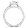 2 Carat Oval Shape Lab Grown Diamond Ring In Sterling Silver, Solitaire Image-4